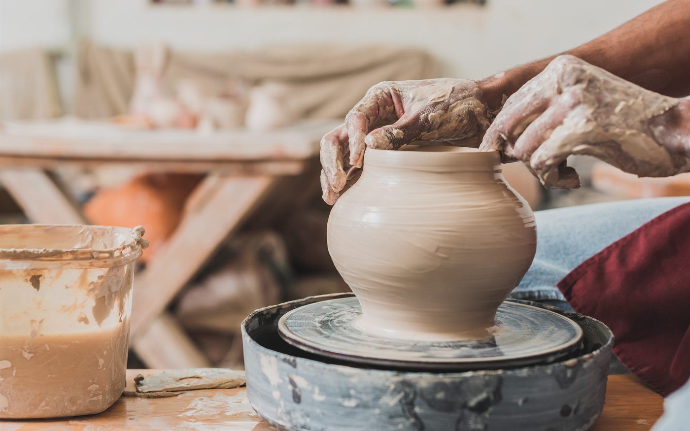 A maker at the wheel